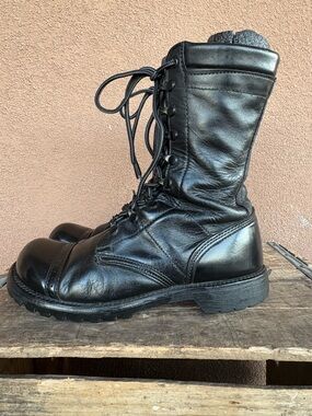 Vintage Corcoran Men’s Black Leather Combat Boot